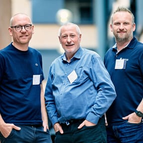 fra venstre: Jon Vesterby, Flemming Egholm Rasmussen, Kivan Bent OIesen