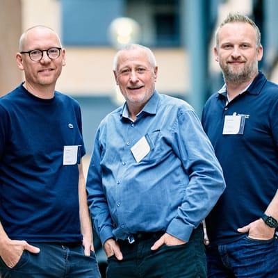 fra venstre: Jon Vesterby, Flemming Egholm Rasmussen, Kivan Bent OIesen