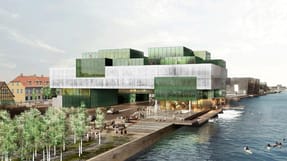 S&aring;dan vil den ny bygning ved Langebro i K&oslash;benhavn se ud, n&aring;r fonden Realdanias projekt st&aring;r f&aelig;rdigt. 