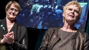 LO-formand Lizette Risgaard (th) bliver 1. januar formand for den nye Fagbev&aelig;gelsens Hovedorganisation og Bente Sorgenfrey, nuv&aelig;rende formand for FTF, bliver n&aelig;stformand. 