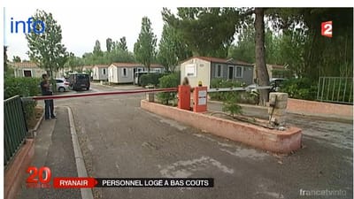 Cirka 50 af Ryanairs piloter og besætningsmedlemmer i Frankrig er indkvarteret på campingplads. Dermed kan Ryanair undgå at betale fransk skat og sociale bidrag.