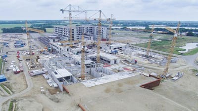 Sygehusbyggeriet i G&oslash;dstrup rejser sig, men med udfordringer i forhold til udenlandske entrepren&oslash;rer.