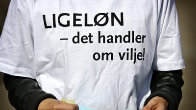 K&aelig;mpestor forskel mellem kvinders og m&aelig;nds livsindkomst.