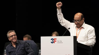 Fagforeningsformand Mahmoud Hiyar takkede 3F for st&oslash;tten til fagforeningsarbejdet i den arabiske region.