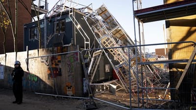 Det var på hjørnet af Tikøbgade og Lundtoftegade på Nørrebro i København, at stilladsoptøjerne fandt sted i starten af december.