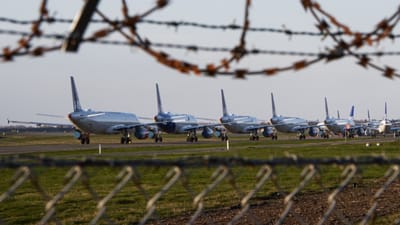 Langtidsparkerede SAS-fly i Københavns Lufthavn. Flyselskabet har gjort arbejdslivet surt for de 3F'ere, der ikke blev fyret i sommer.