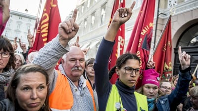 Der er lagt op til weekendlange kommunale overenskomstforhandlinger. Her fra forhandlingerne i 2018, der endte i Forligsinstitutionen.