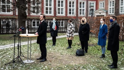 Fra dagens pr&aelig;sentation af den nye udvidede hj&aelig;lpepakke, som s&aelig;rligt ser ud til at komme selvst&aelig;ndige til gavn. Det er 3F's formand, Per Christensen, ikke tilfreds med.