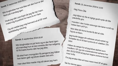 Busselskabets nu d&oslash;mte direkt&oslash;r fremsatte truslerne om at t&aelig;ve og sl&aring; en af sine tidligere chauff&oslash;rer ihjel p&aring; et m&oslash;de med - og senere i to e-mails til - en faglig sekret&aelig;r i 3F Vestfyn. I den ene e-mail opfordrede han ogs&aring; den faglige sekret&aelig;r til at melde ham til politiet, da chauff&oslash;rens liv var i fare.