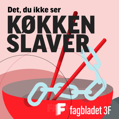 Cover til Fagbladets podcast K&oslash;kkenslaver, som er en del af Det du ikke ser-serien