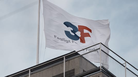 Eksteri&oslash;r af Fagligt F&aelig;lles Forbund / 3Fs bygning i K&oslash;benhavn, onsdag den 25 september 2024. (Foto: Liselotte Sabroe/Scanpix 2024)