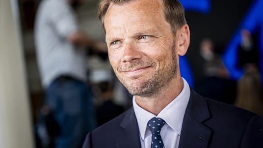 Finansminister Peter Hummelgaard (S) da SAS holder pressem&oslash;de om flyselskabets fremtidsplaner for Skandinavien, i K&oslash;benhavns Lufthavn, Vilhelm Lauritzen Terminalen i K&oslash;benhavn, tirsdag den 30. juni 2026.. (Foto: Ida Marie Odgaard/Ritzau Scanpix)