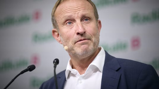 Folketingsgruppens beretning v/ politisk leder Martin Lidegaard. Radikale Venstre holder landsm&oslash;de 2025 p&aring; Hotel Nyborg Strand, l&oslash;rdag den 20. september 2025. Foto: Robert Wengler