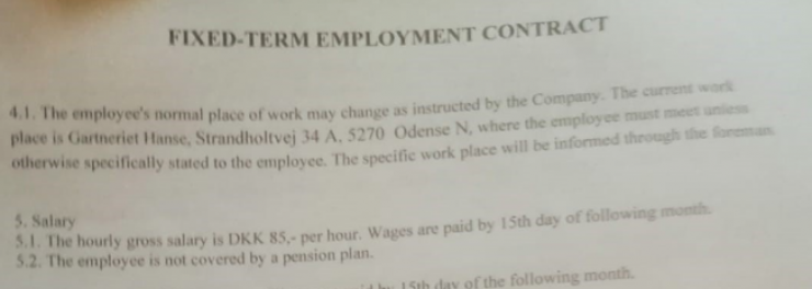 Timelønnen var 85 kroner, viser ansættelseskontrakter. 
