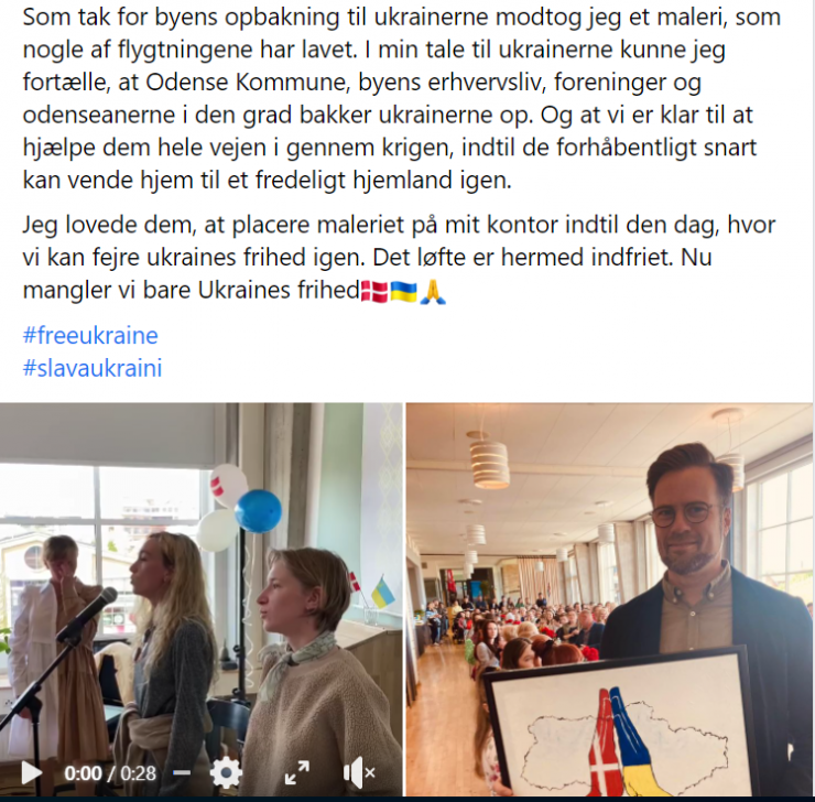 Opslag på borgmester Peter Rahbæk Juels Facebook-side. 