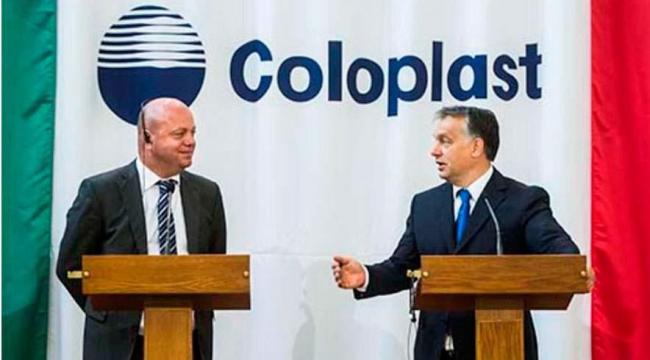 Den kontroversielle premierminister Victor Orbán (th.) var med, da Allan Rasmussen fra Coloplast offentliggjorde plan om en ny udvidelse af produktionen i Ungarn. 