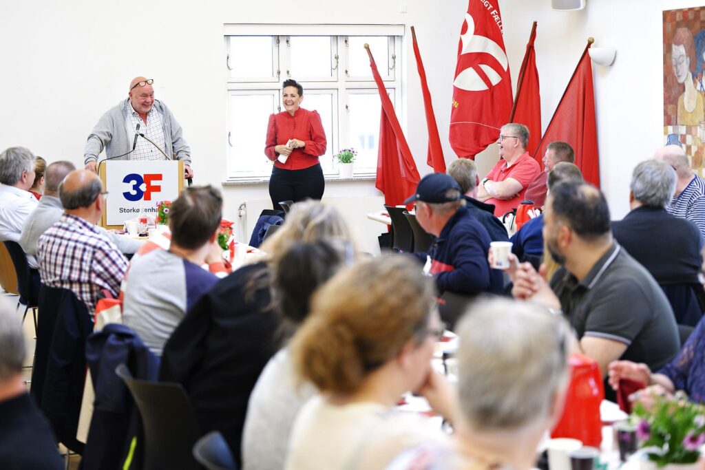 Pia Olsen Dyhr holdt tale hos 3F Storkøbenhavn i Ballerup. Her slog hun et slag for solidaritet, sammenhold og ansvarlighed.