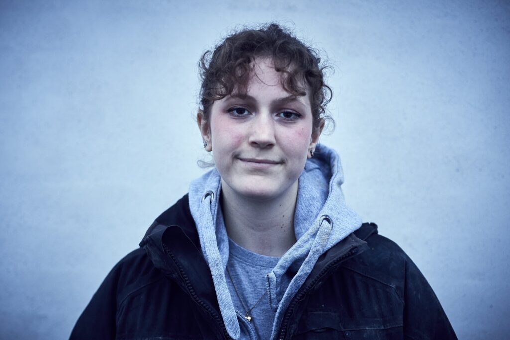Murerlærling Julie Lykke Nielsen.