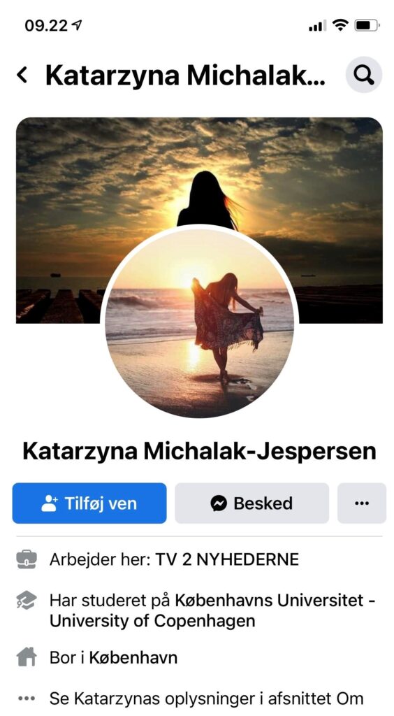 Fra denne Facebook-profil har en person bedraget adskillige polske arbejdere for tusindvis af kroner.