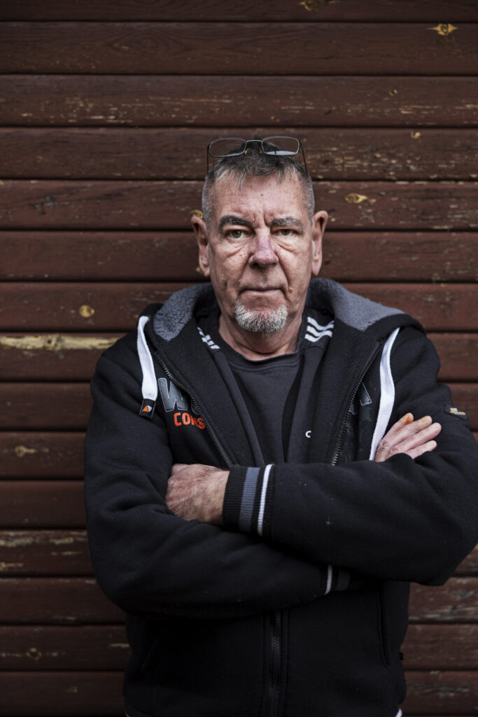 Henrik Magnusson i hans Kolinihave værksted Hedehusene han har først fået sin Arne Pension 1 år Folkepensionen pga. han har arbejdet i England